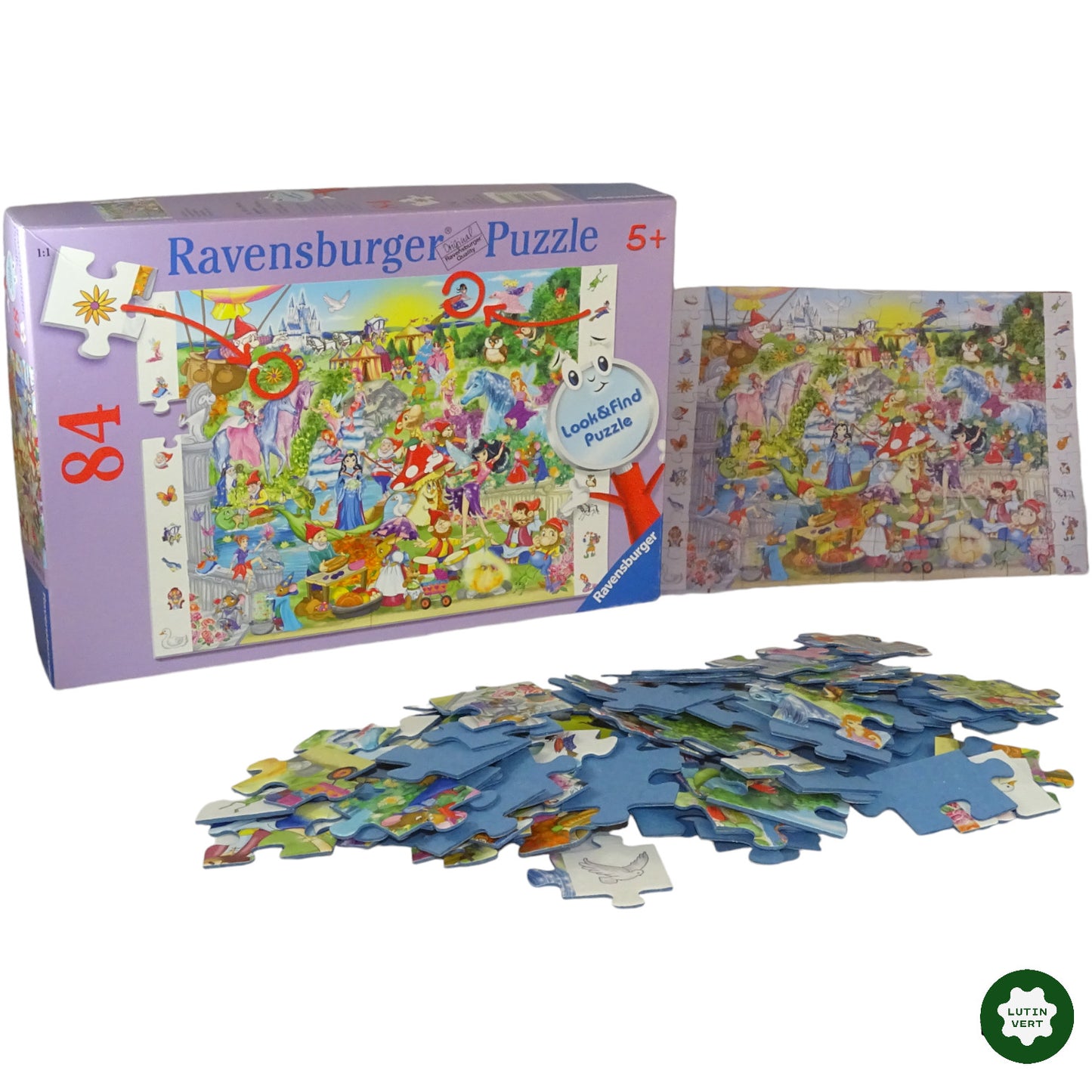 Puzzle 84 pcs Regarde et Trouve au Pays des rêves d'occasion RAVENSBURGER - Dès 5 ans | Ref 6709