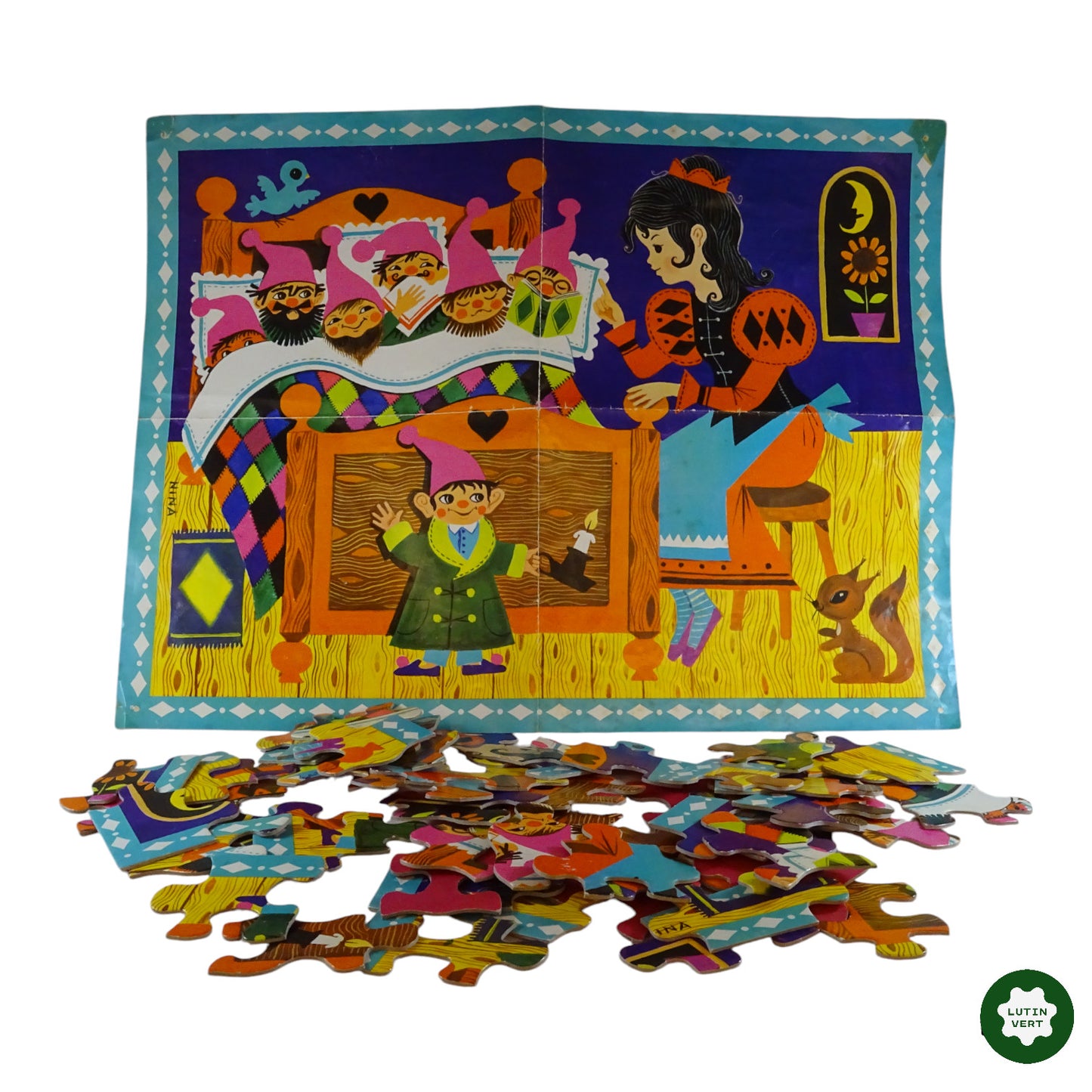 Puzzle Conte de Fées Blanche-Neige et les sept nains. d'occasion Fernand Nathan - Dès 7 ans | Ref 7789