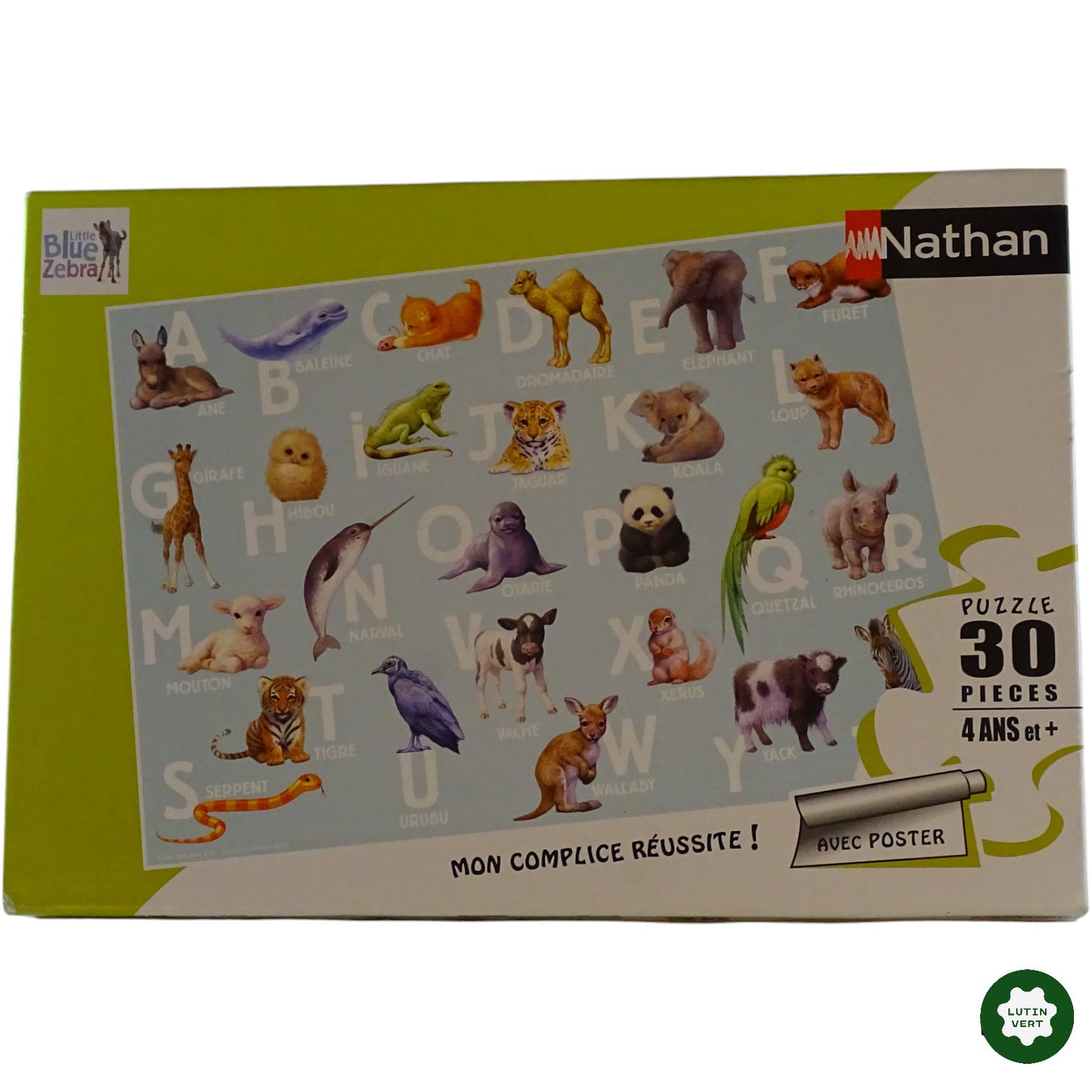 Puzzle 30pc Alphabet-Animaux d'occasion NATHAN - Dès 4 ans | Ref 8625