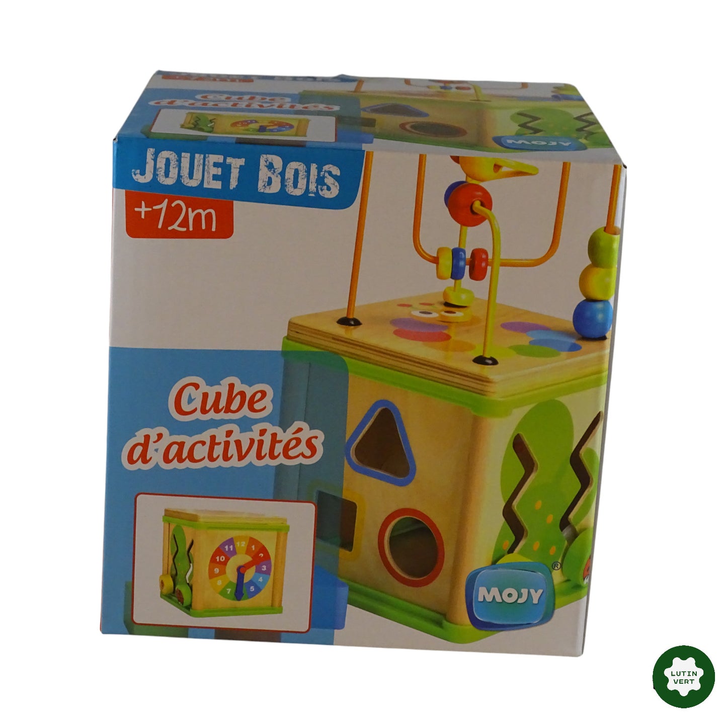 Petit Cube d’Activités en Bois d'occasion MOJY - Dès 1 an | Ref 8978