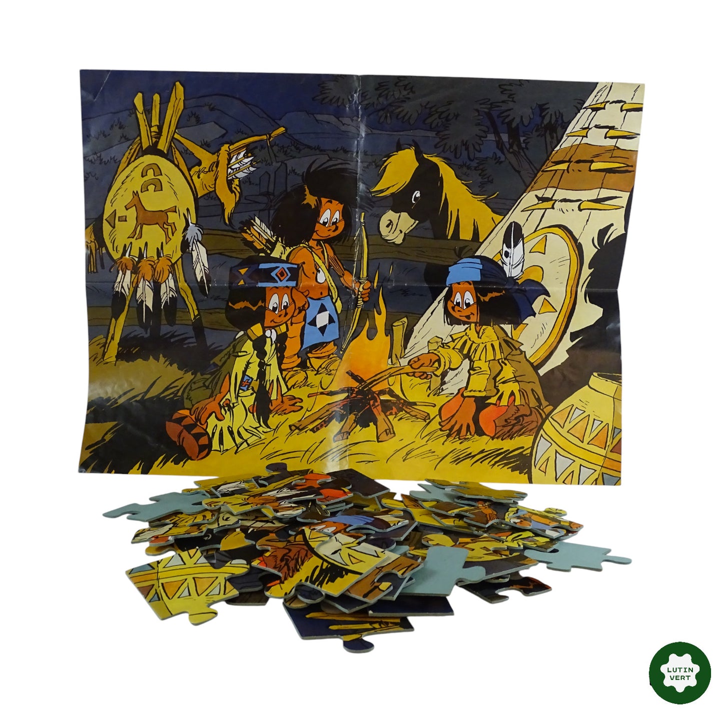 Puzzle Yakari au camp 45 pcs d'occasion NATHAN - Dès 6 ans | Ref 9105