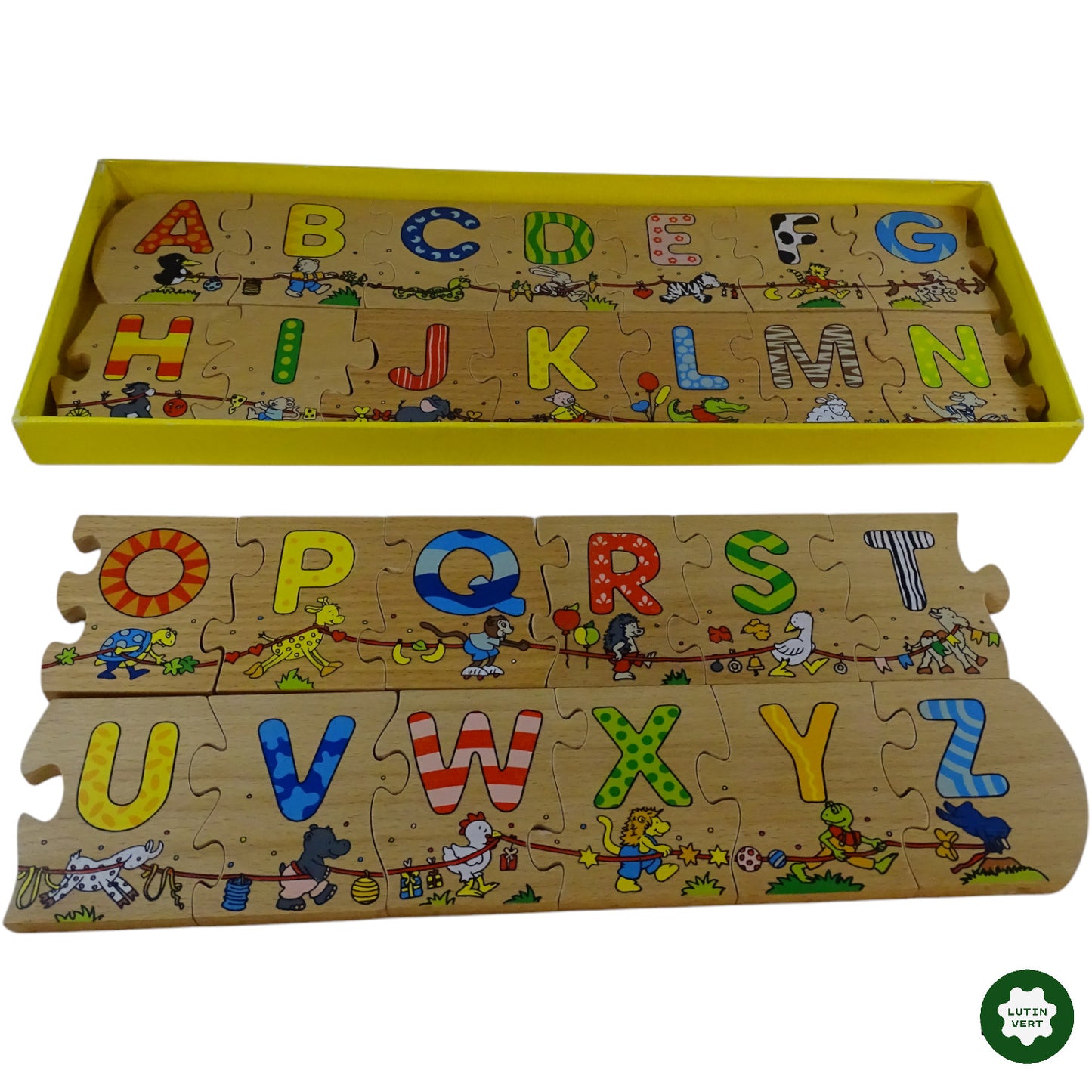 Puzzle Alphabet en bois d'occasion CAUSE - Dès 3 ans | Ref 9226