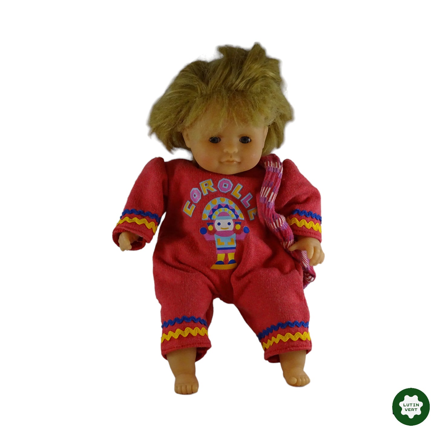 Poupon 32cm Corolle Pyjama rouge  d'occasion COROLLE - Dès 2 ans | Lutin Vert