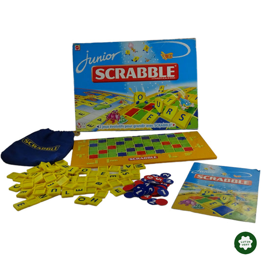 Scrabble Junior la marque de jeu de lettres d'occasion MATTEL - Dès 5 ans | Lutin Vert