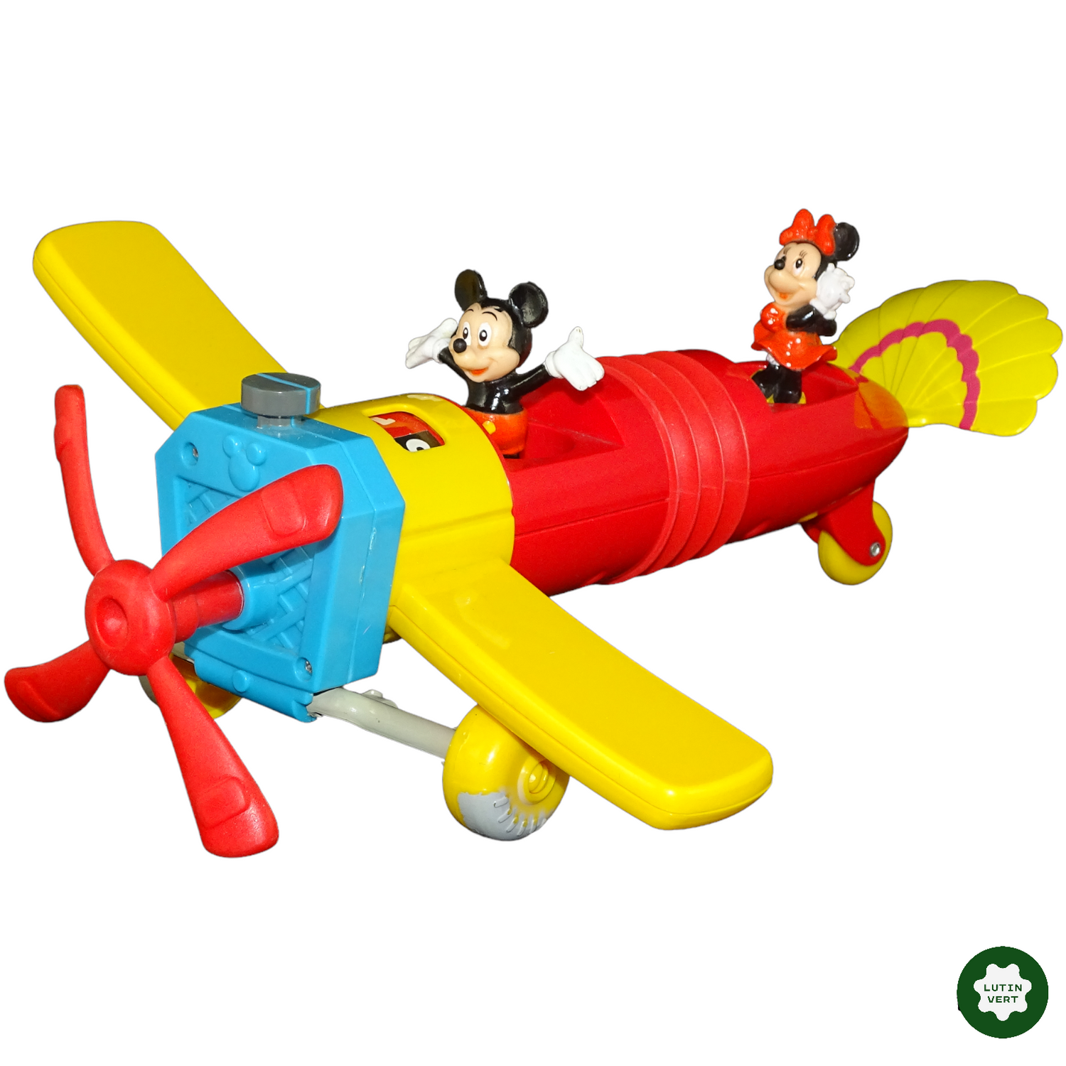 MICKEY et MINNIE sur leur avion Vintage d'occasion DISNEY - Dès 3 ans –  Lutin Vert - Recyclerie de jouets